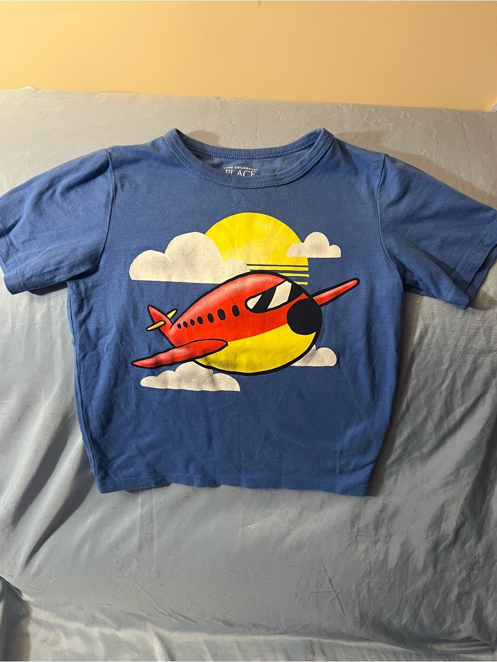 Kids Blue Graphic Airplane T-Shirt